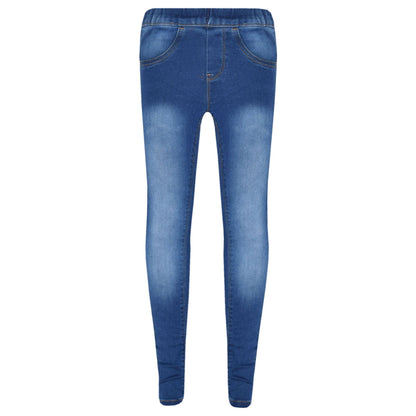 Kids Stretchy Jeans Girls Denim Jeggings Pants Trousers Leggings Age 5-13 Years