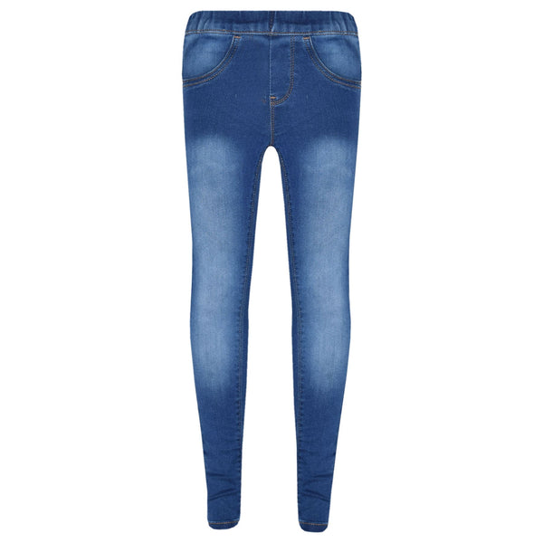 Kids Stretchy Jeans Girls Denim Jeggings Pants Trousers Leggings Age 5-13 Years