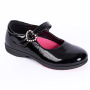 A2Z 4 Kids Girls Diamante Strap School Shoes PU Leather Girls Back to School - A2Z 4 Kids