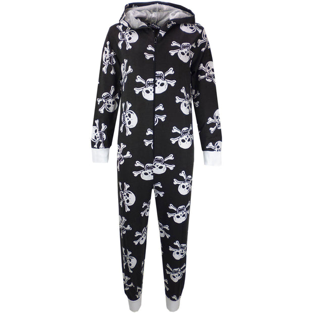 A2Z 4 Kids® Kids Onesie Girls Boys Skull & Cross Bones Print 100% Cotton Playsuit All In One Jumpsuit New Age 1 2 3 4 5 6 7 8 9 10 11 12 Years - A2Z 4 Kids