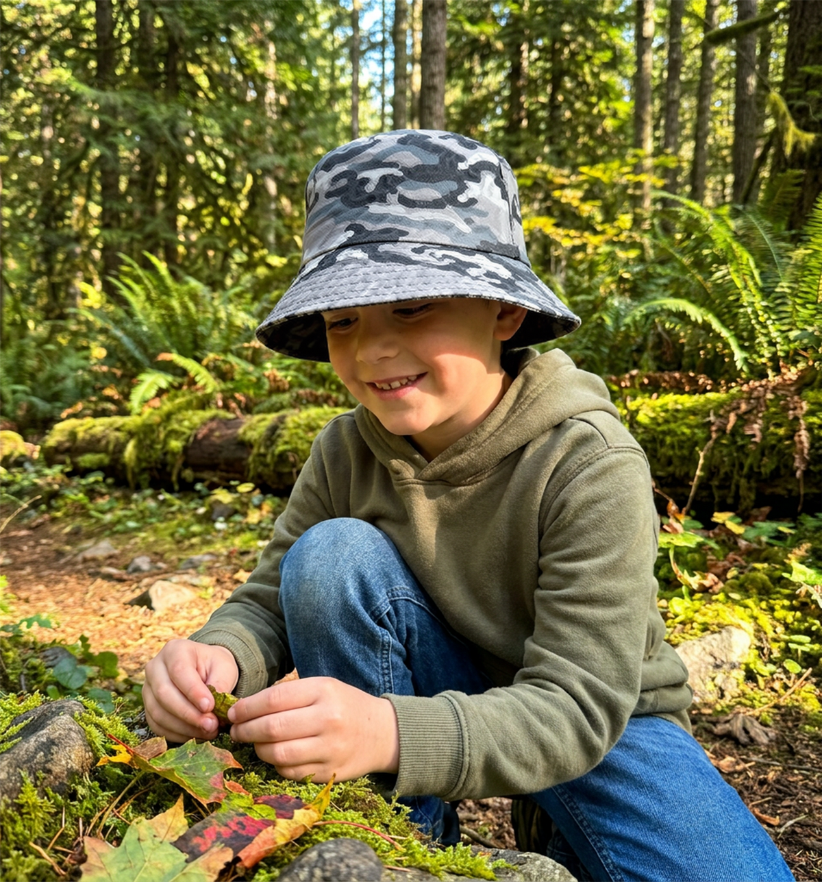 Boys True Camo Baseball Cap Kids Cotton Adjustable Summer Peak Hat Age 3-12