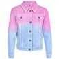 Kids Girls Fashion Denim Blue Jacket Long Sleeve Acid Wash Tie Dye Printed Gifts