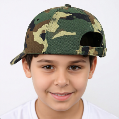 Boys True Camo Baseball Cap Kids Cotton Adjustable Summer Peak Hat Age 3-12