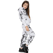 A2Z 4 Kids Girls Tracksuit Designer's Tie Dye Print Fleece Black Hooded Zip Up Hoodie & Bottom Jogging Suit Joggers Age 5 6 7 8 9 10 11 12 13 Years