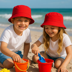 Girls Boys Bucket Hat 100%Cotton Foldable Summer Sun Hat UV Protection Beach Cap