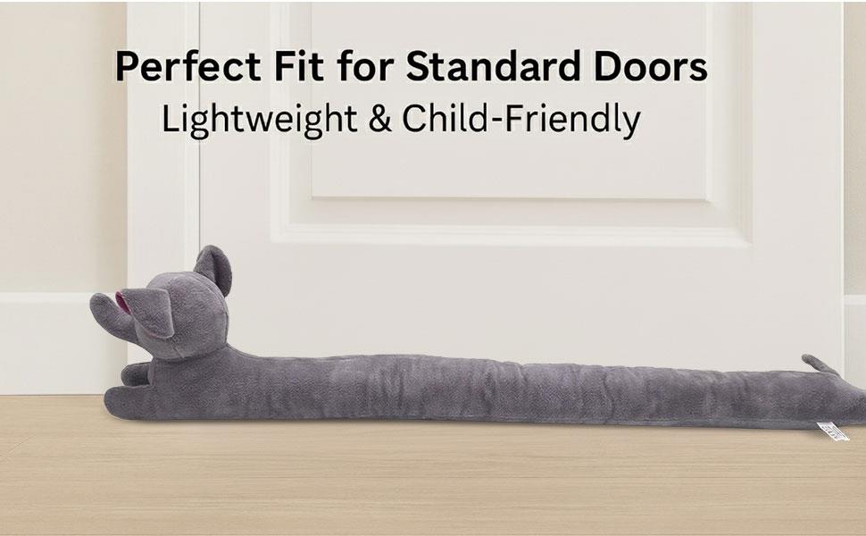 A2Z 3D Animal Face Draught Excluder 78cm Door Window Draft Wind Stopper for Dust