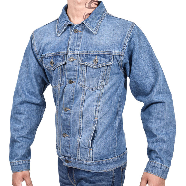 A2Z Mens Jacket Fashion Denim Jacket Jeans Long Sleeves Coat for Mens S To 3XL