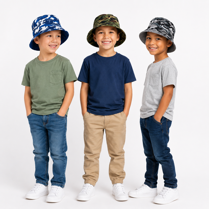 Boys True Camo Baseball Cap Kids Cotton Adjustable Summer Peak Hat Age 3-12