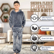 A2Z 4 Kids Childrens Warm Fleece twosie Hooded Pyjamas For Girls & Boys Sleepover 2 Piece Gift Set Age 5-6, 7-8, 9-10, 11-12 & 13 years