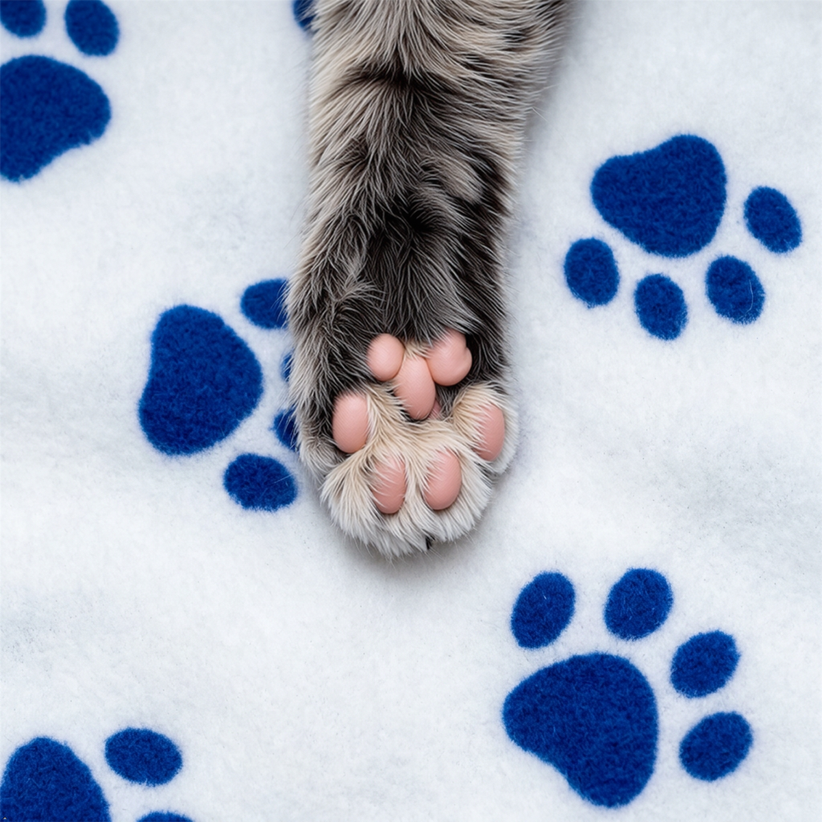 A2Z Cosy Fleece Pet Blanket 70 x 70 cm Soft Paw Print Polyester Mat