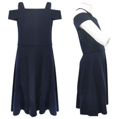 Kids Girls Off Shoulder Dress Skater Dress Sleeveless Party Dress Casual 2-8 Yrs
