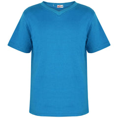 A2Z 4 Kids Basic T-Shirt Back to School Short Sleeve V Style Crew Neck Casual Fit Fashion 100% Cotton For Children Girls Boys Age 2-13 Years