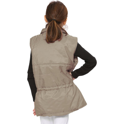 Kids Girls Sleeveless Coat Gilet Fashion Oversized Gilet Style Jacket Coat