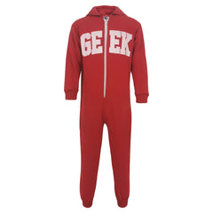 Kids Girls Boy Unisex Geek Print Fleece A2Z Onesie One Piece All In One Jumpsuit