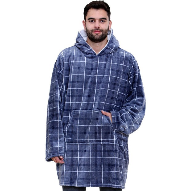 A2Z Unisex Mens Ladies Oversized Kangaroo Pocket Hooded Animal Wearable Blanket