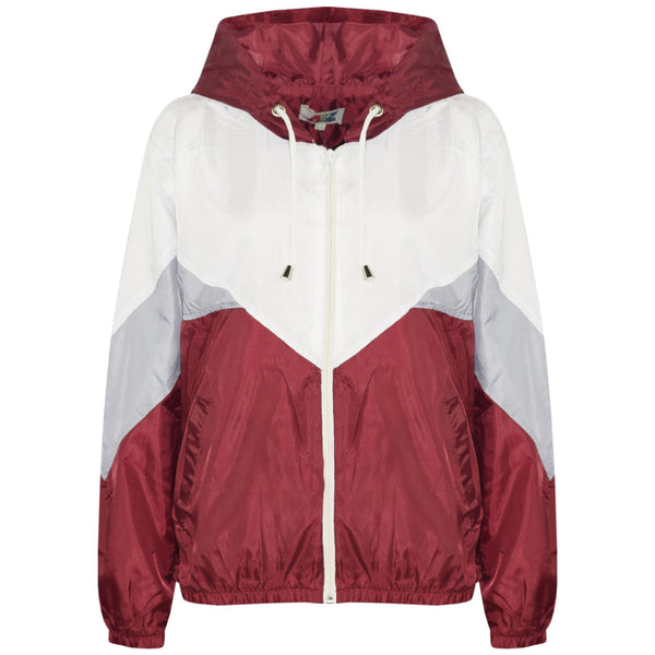 A2Z 4 Kids Windbreaker Waterproof Wine Raincoat Jackets Contrast Panels Shower Resistant Lightweight Hooded Coat For Kids Girls & Boys New Age 5-13 Years