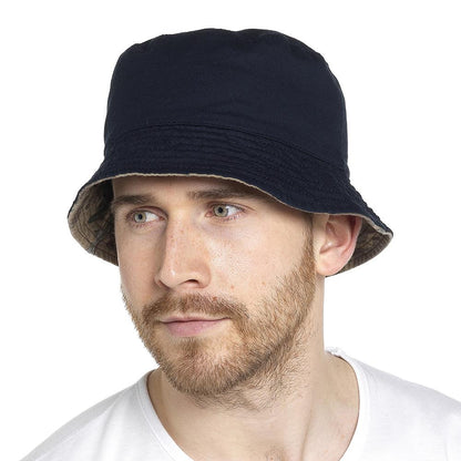 Mens Bucket Hat Summer Foldable Cotton Sun Hat UV Protection Fisherman Hiking