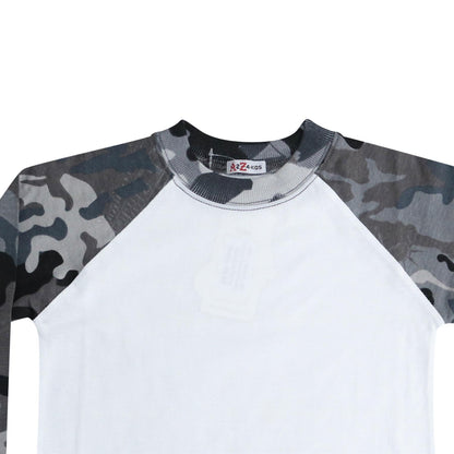 Kids Boys Girls T Shirts Plain Baseball Long Raglan Sleeves Sports Tees 2-13 Yrs