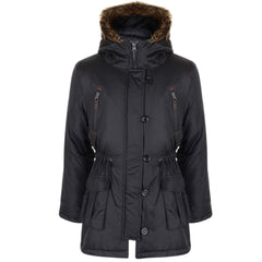 Kids Girls Padded Parka Jacket Kids Faux Fur Coat Wendy 1 New Age 7-13 Years
