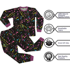 Kids Boys Girls Colour Tie Dye Splash Cosplay Pyjamas Sleepwear Children PJs