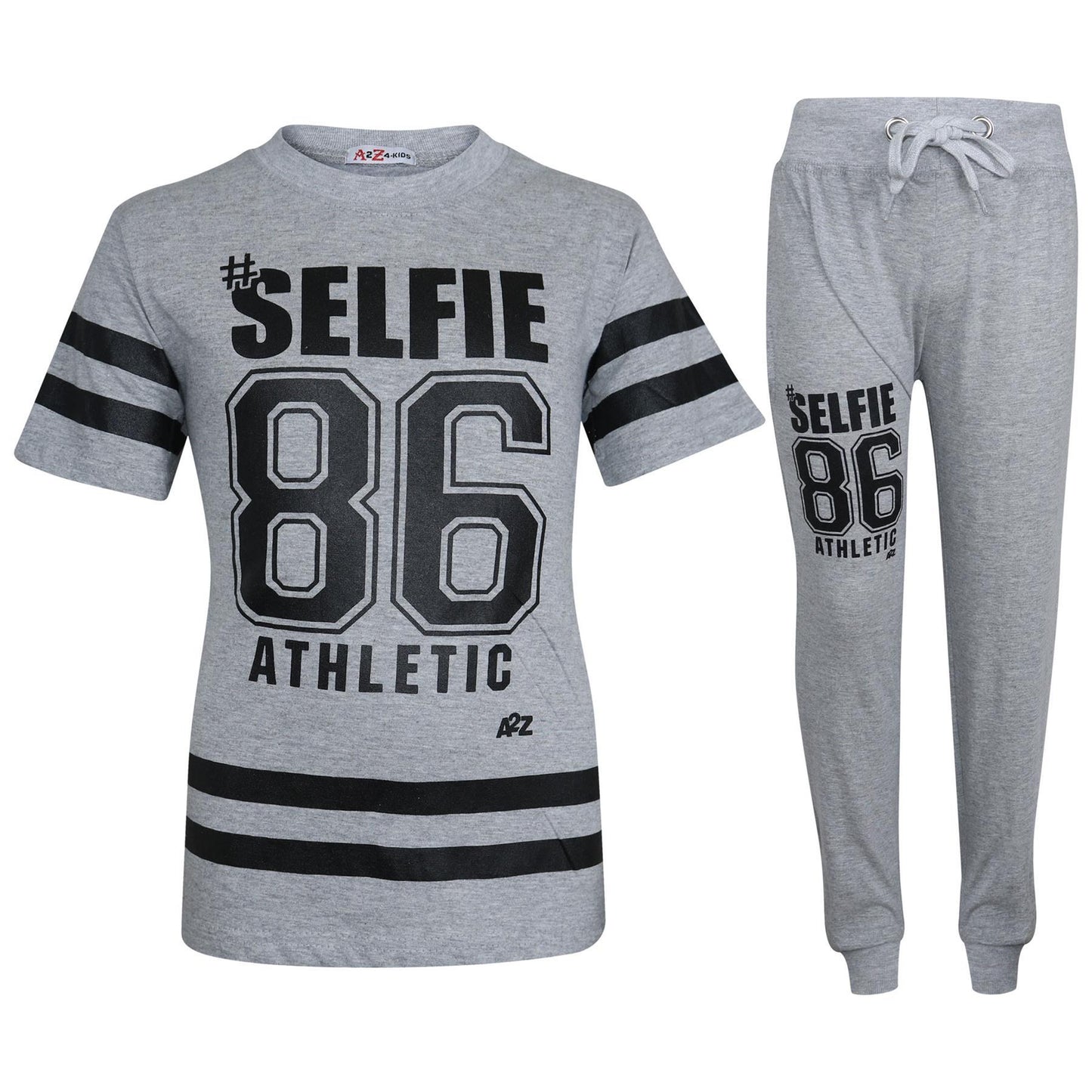 Boys Top Kids Designer's #Selfie 86 Camouflage T Shirt & Trouser Set 7-13 Years