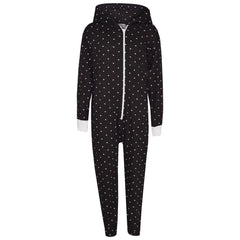 Kids Girls Boys Polka Dot Cotton A2Z Onesie One Piece Hooded Jumpsuit 2-13 Years