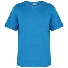A2Z 4 Kids Basic T-Shirt Back to School Short Sleeve V Style Crew Neck Casual Fit Fashion 100% Cotton For Children Girls Boys Age 2-13 Years