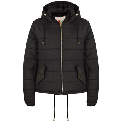 Kids Girls Jacket Stylish Cropped Padded Puffer  Thick Coat Age 5-13 Years