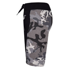 Kids Shorts Girls Boys Fleece Camouflage Panel Chino Short Knee Length Half Pant