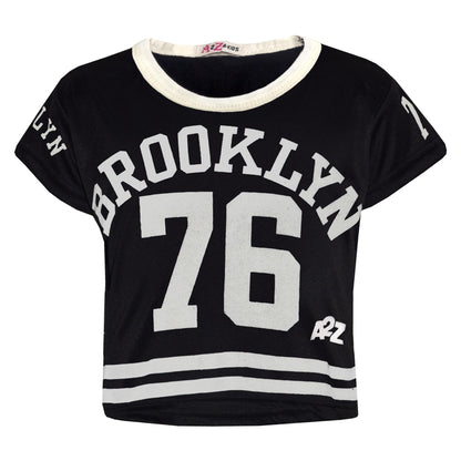 A2Z 4 Kids Girls Crop Top Shorts Set Brooklyn 76 Outfit Summer Clothing Sets