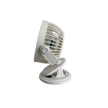 5 Inch USB White Clip Desk Fan 2 in 1 Portable Cooling Fan with 3 Speed Settings