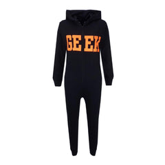 Kids Girls Boys GEEK Print A2Z Onesie One Piece Summer Jumpsuit PJ's 7-13 Years