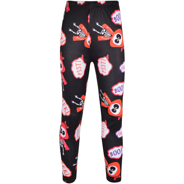 Girls Halloween Legging Spider Web Skull Print Leggings Fancy Costume 3-13 Years