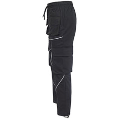 Kids Girls Cargo Trousers Elasticated Waist Straight Fit Joggers Activewear Pant