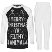 A2Z 4 Kids PJS Girls Boys Merry Christmas Ya Filthy Animal Black & White Print Christmas Pajamas Set Age 2 3 4 5 6 7 8 9 10 11 12 13 Years