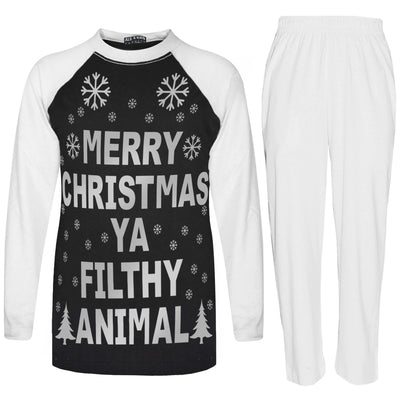 A2Z 4 Kids PJS Girls Boys Merry Christmas Ya Filthy Animal Black & White Print Christmas Pajamas Set Age 2 3 4 5 6 7 8 9 10 11 12 13 Years