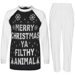 Kids Girls PJS Merry Christmas Ya Filthy Animal Print Trendy PJS Age 2-13 Years