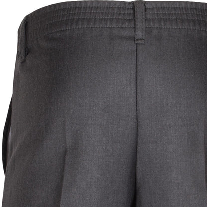 Kids Boys Pants Plain School Uniform Pull Up Regular Fit Lightweight Trouser