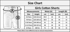 Kids Girls Cotton Shorts Jet Black Comfort Stretch Skinny Pants Trousers Shorts
