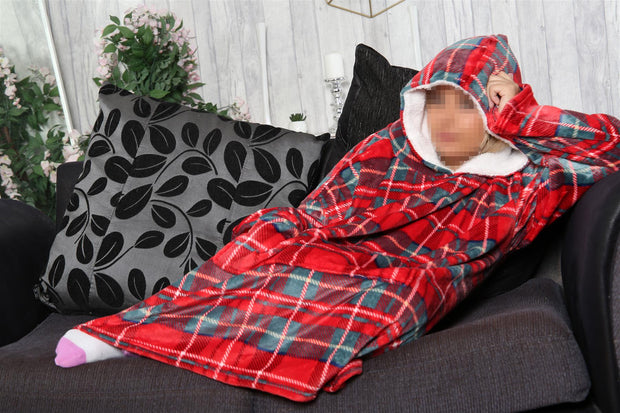 A2Z Unisex Mens Ladies Oversized Kangaroo Pocket Hooded Animal Wearable Blanket