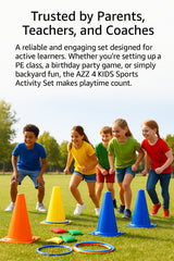 Kids PE Activity Set Cones, Rings, Bean Bags, Outdoor Garden Playground Games