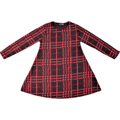 Kids Girls Swing Dress Long Sleeve Tartan Flared Party Summer Dresses 5-13 Yr