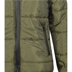 Kids Jacket Girls Boys Padded Olive Puffer Hooded Zipped Coat Warm Thick Coats