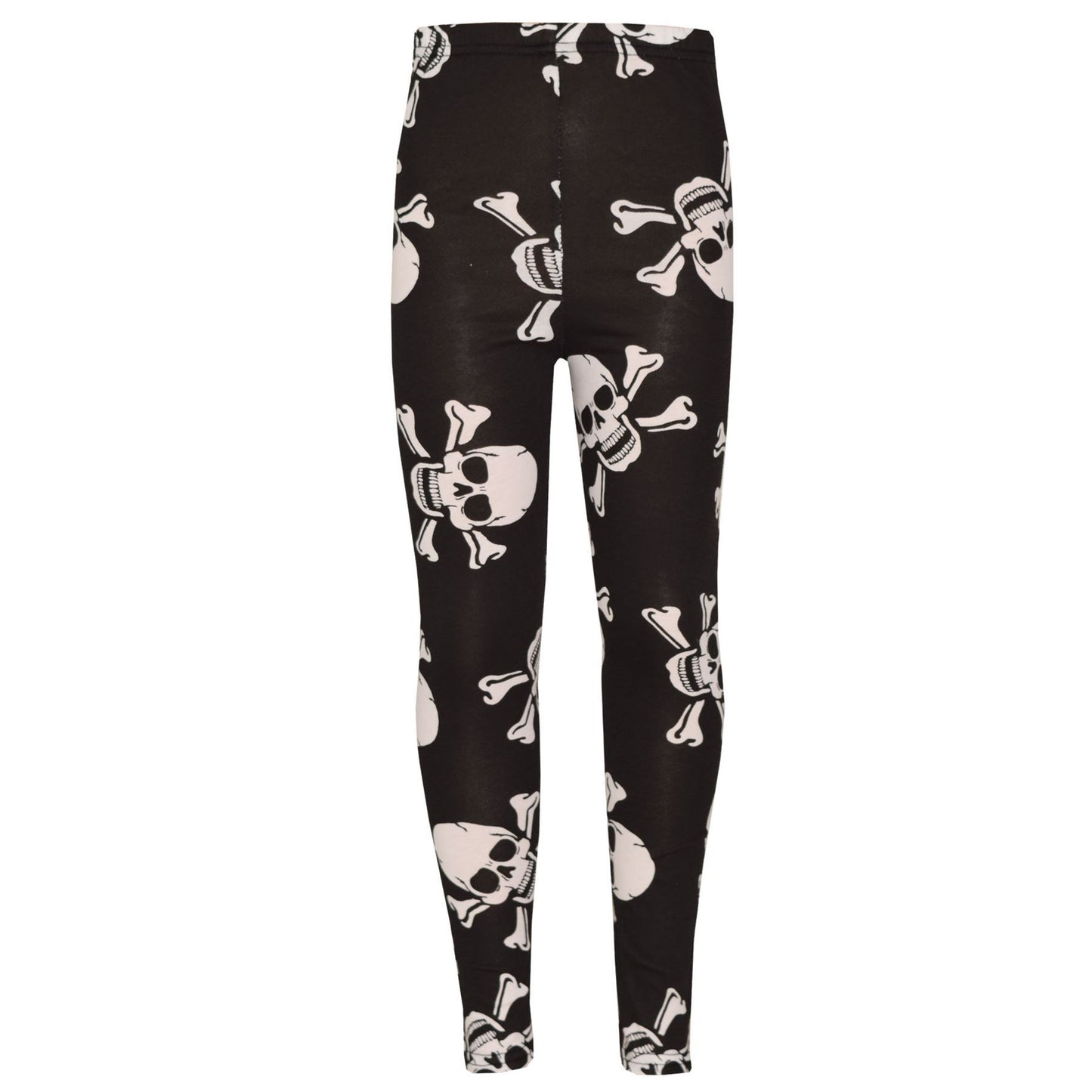Kids Girls Boys Skull Print Crop Top Legging Skater Dress Halloween Costume 5-13
