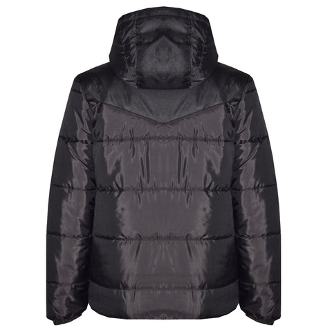 Kids Jacket Girls Boys Padded Black Puffer Hooded Zipped Coat Warm Thick Coats