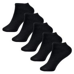 Ladies Plain Trainer Socks Low Cut Cotton Pack of 5 Stylish Woman Ankle Socks