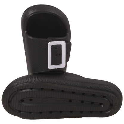 A2Z Girls Teens Open Toe Knitted Effect Lightweight Flat Ladies Walking Sliders
