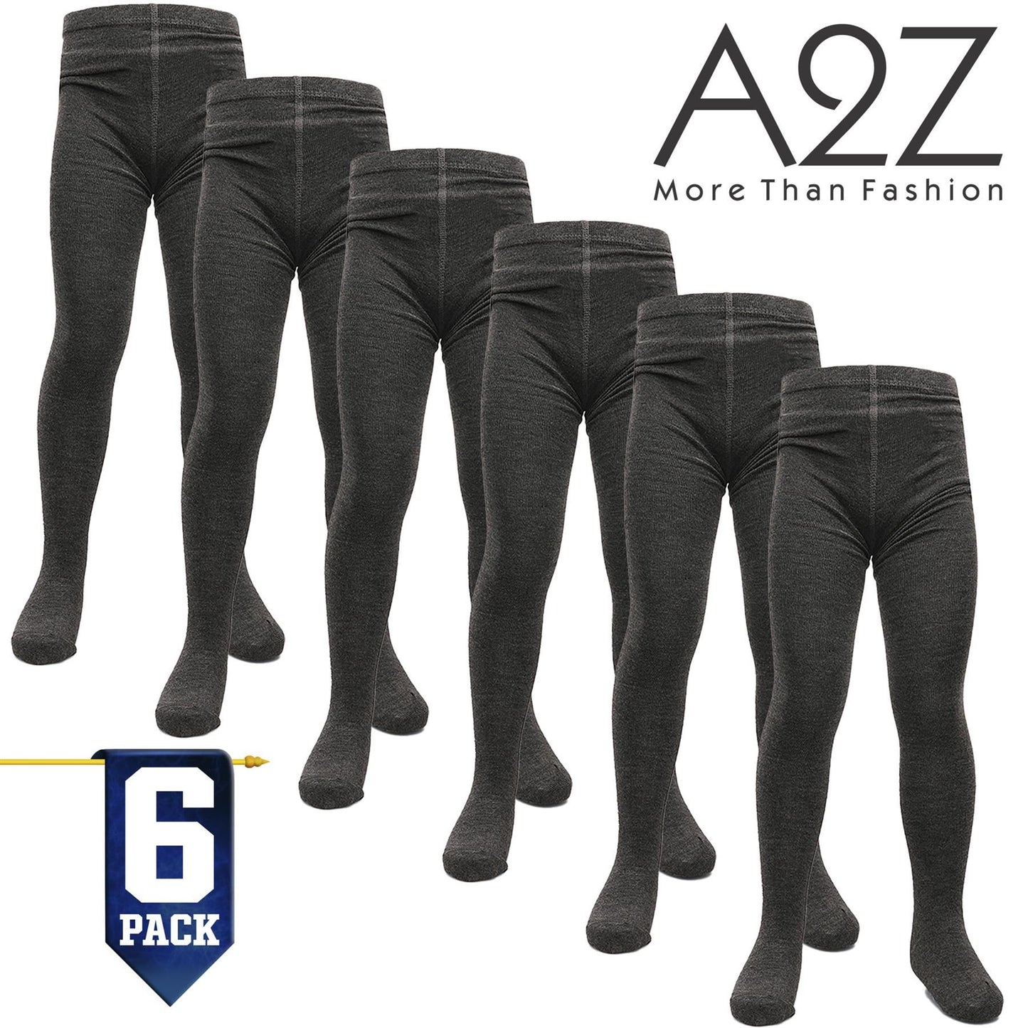 Kids Girls Cotton Rich Uniform School Tights Pack Of 6 Warm Thick Schoolwear