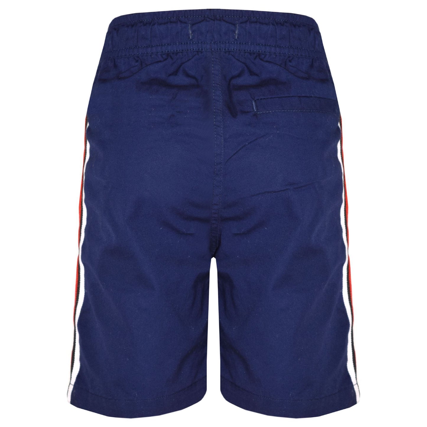 Kids Boys Girls Chino Shorts Contrast Stripes Knee Length Half Pant Age 5-13 Yr