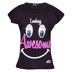 Girls Top Kids Designer's Looking Awesome Print Fashion T Shirt Top 5-13 Years